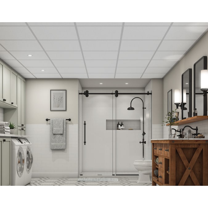 Armstrong Ceilings Easy Elegance White PVC Drop Ceiling Tile Sample