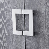 Nicole Miller Olina Grey Oak/Chrome Contemporary/Modern Metal Media Cabinet