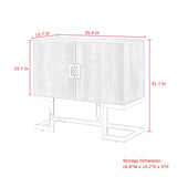 Nicole Miller Olina Grey Oak/Chrome Contemporary/Modern Metal Media Cabinet
