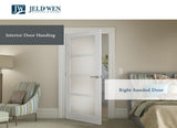 JELD-WEN Flush 36-in x 80-in Unfinished Hollow Core Lauan Veneer Right-Hand Single Prehung Interior Door