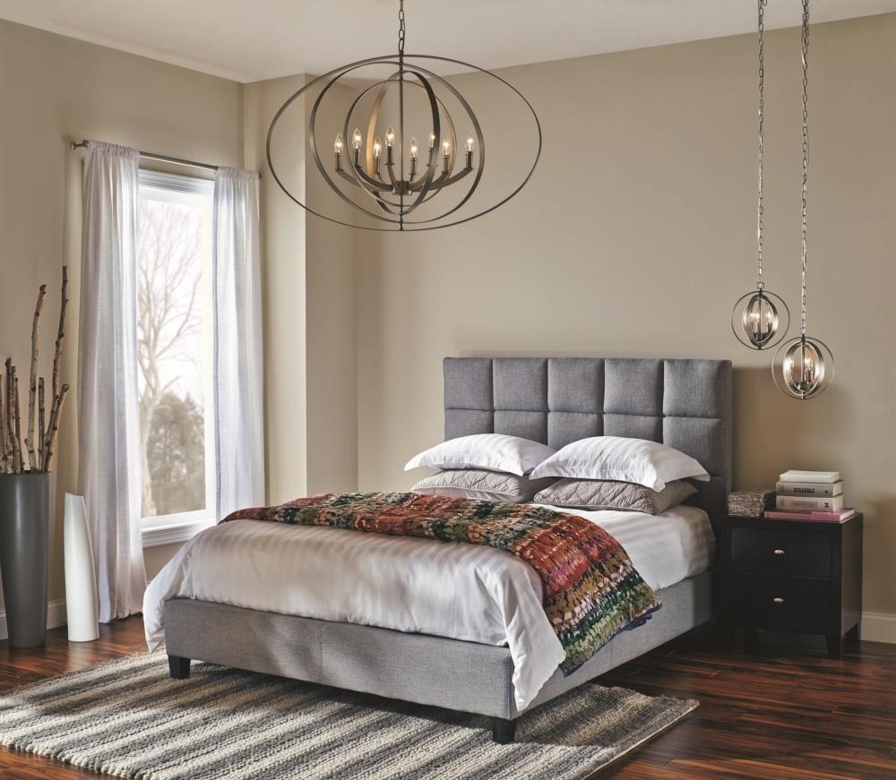 Progress Lighting Equinox 4-Light Polished Nickel Coastal Globe Medium Hanging Pendant Light