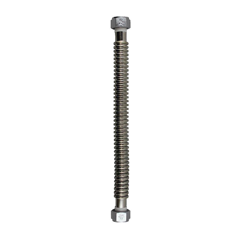 3/4 in. FIP x 3/4 in. MIP x 18 in. Stainless Steel Water Heater Connector - Super Arbor