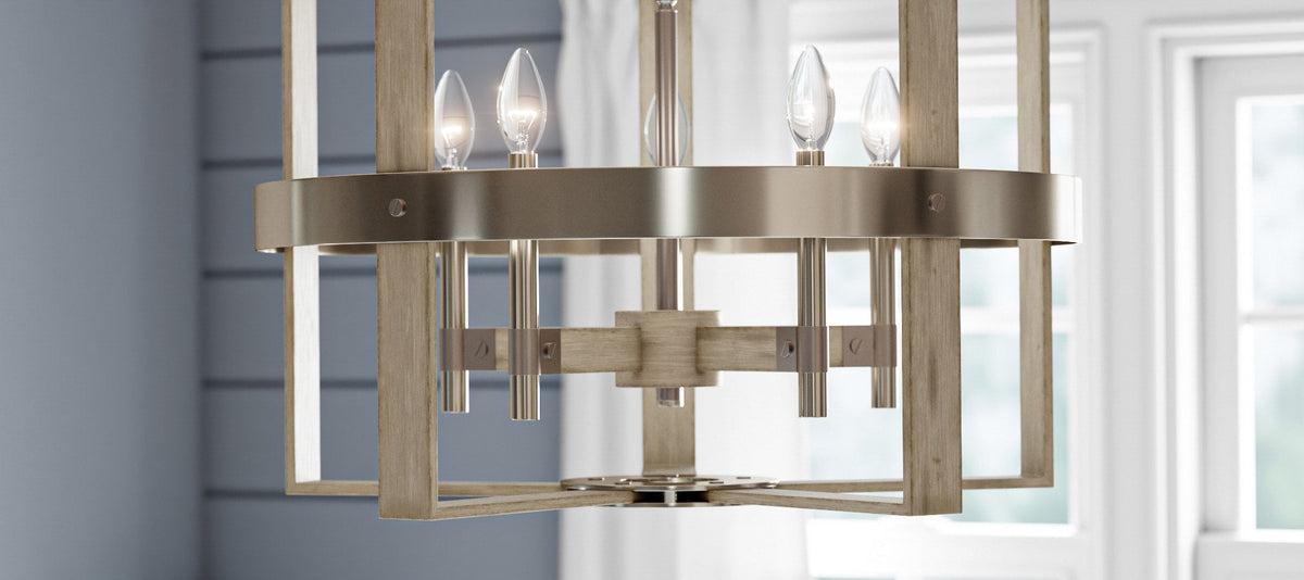 Kichler Peyton 5-Light Off-white Farmhouse Chandelier