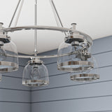 Progress Lighting Judson 5-Light Polished Nickel Farmhouse Chandelier