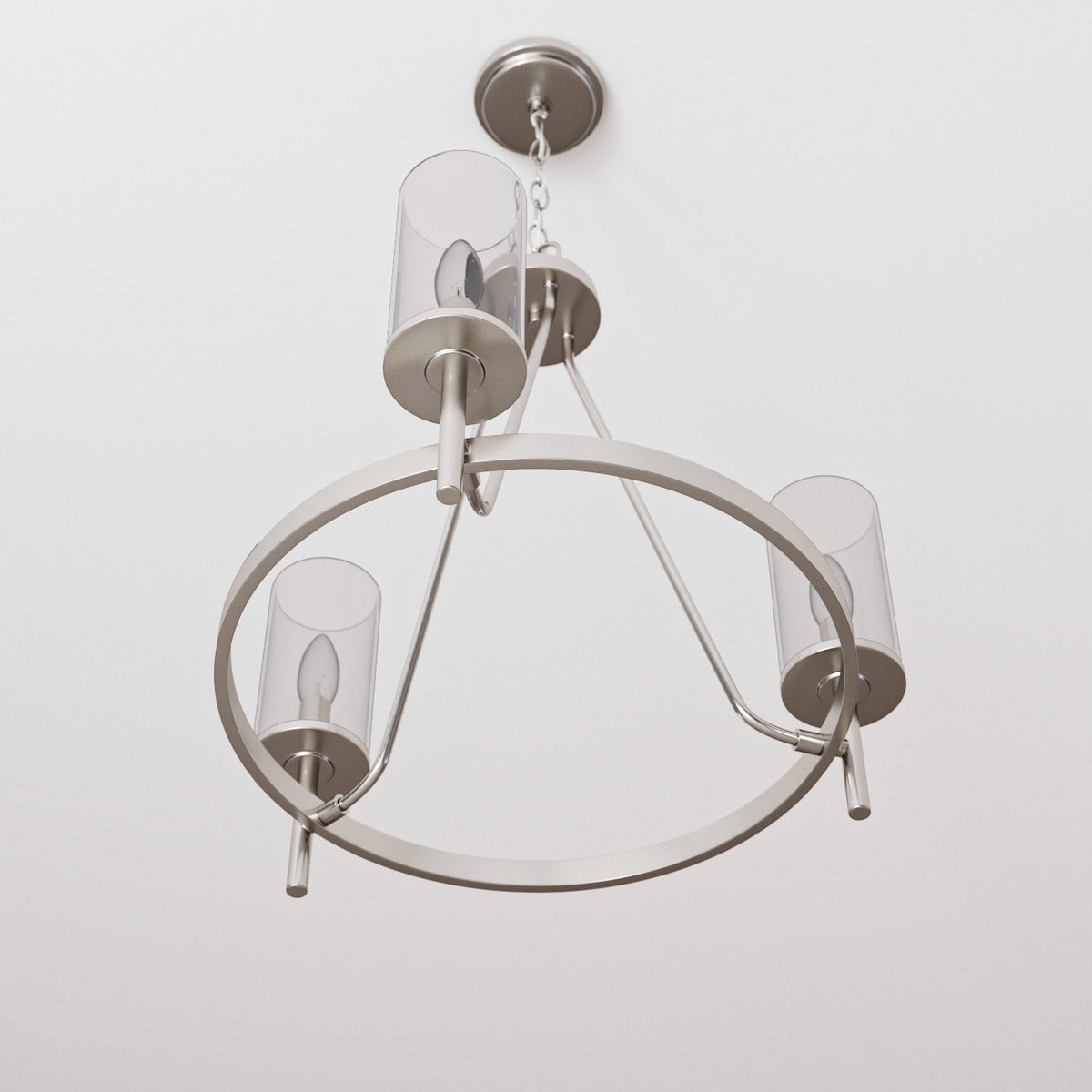 Progress Lighting Strahan 3-Light Brushed Nickel Transitional Chandelier
