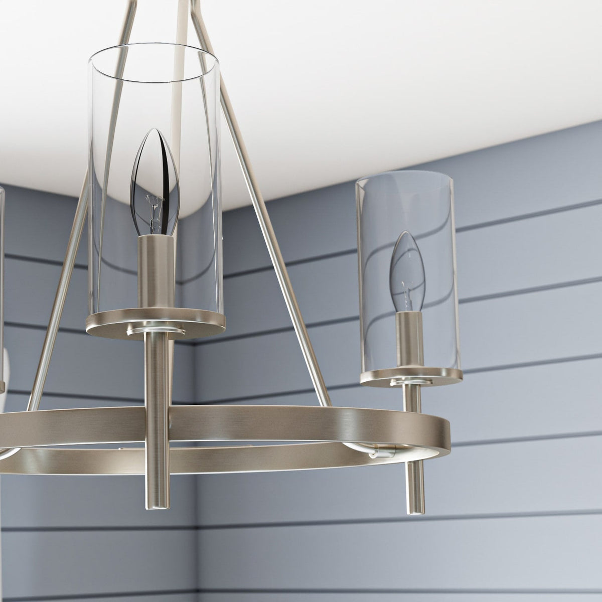 Progress Lighting Strahan 3-Light Brushed Nickel Transitional Chandelier