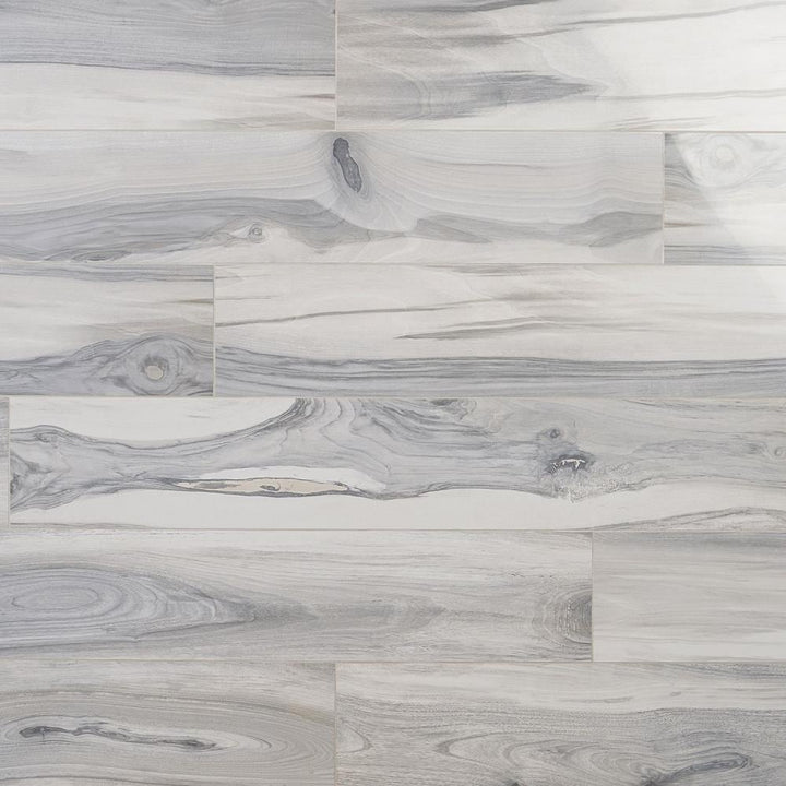 Artmore Tile Peruvian Gray 8-in x 48-in Polished Porcelain Wood look Floor and Wall Tile product image