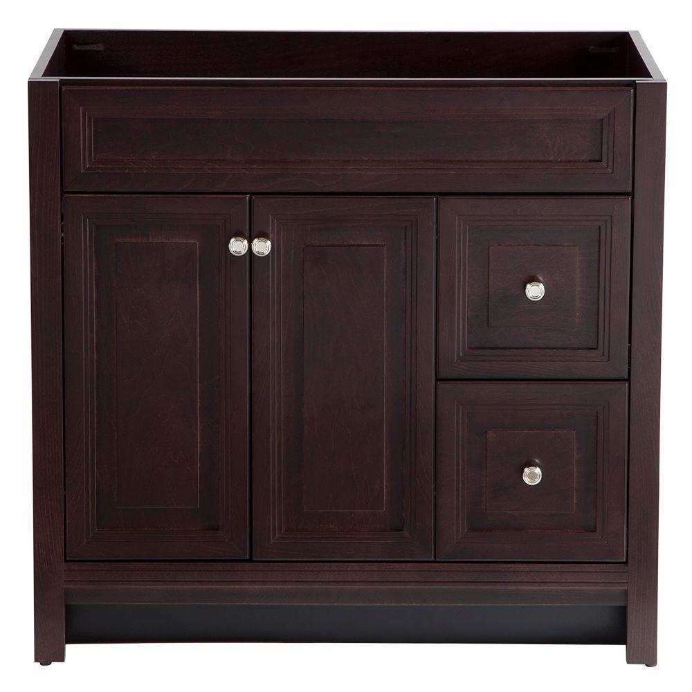Brinkhill 36 in. W x 34 in. H x 22 in. D Bath Vanity Cabinet Only in Cognac - Super Arbor