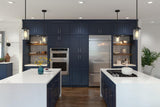 allen + roth Port 27-in W x 34.5-in H x 24-in D Navy 3-Drawer Base Fully Assembled Cabinet (Flat Panel Style)