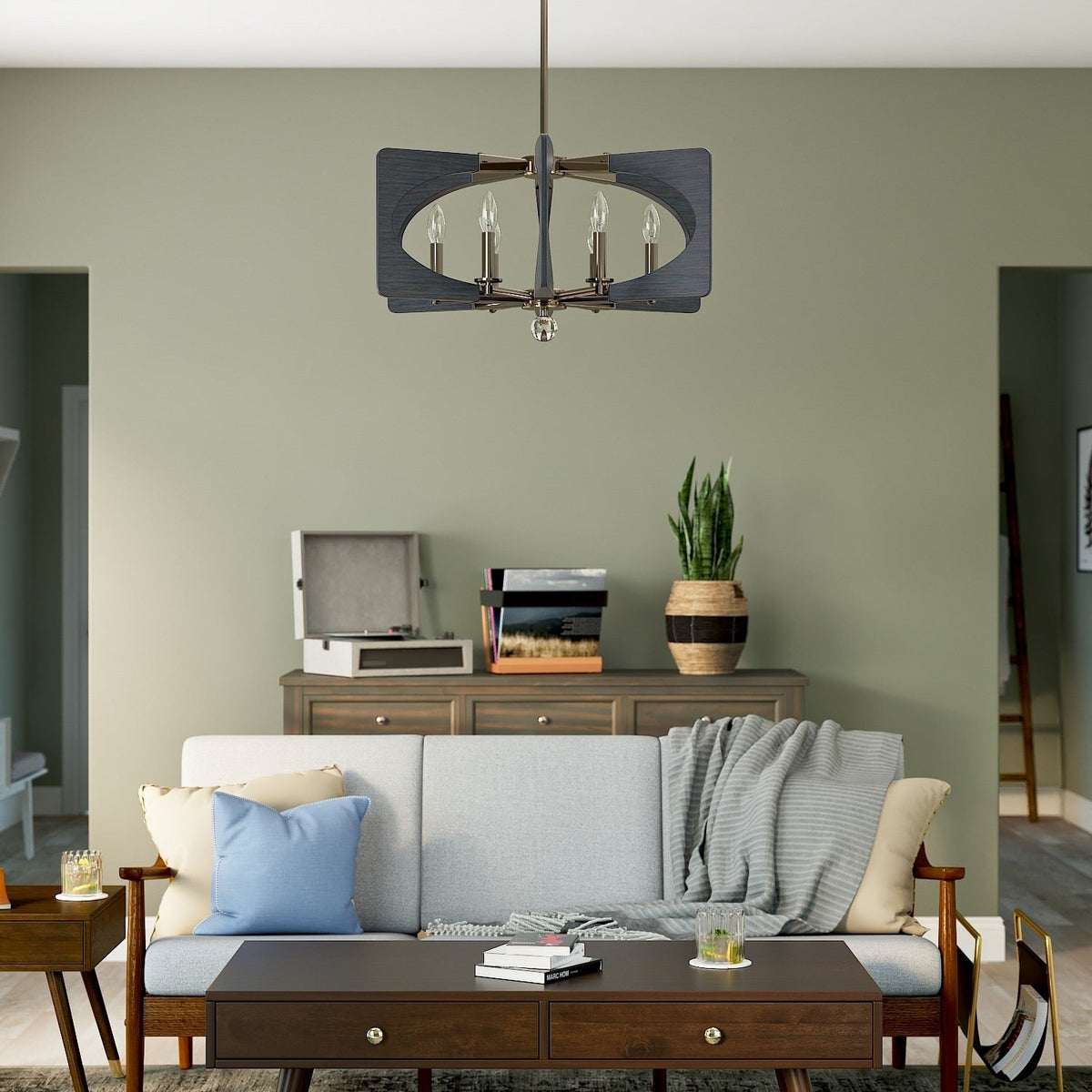 Kichler Alscar 6-Light Polished Nickel Transitional Chandelier
