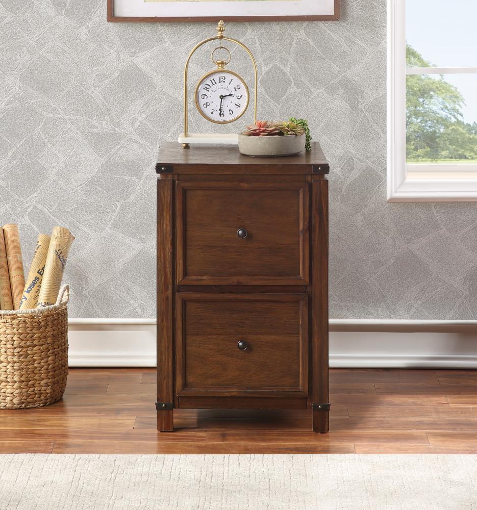 OSP Home Furnishings Baton rouge Brushed Walnut 2-Drawer 19-in File Cabinet
