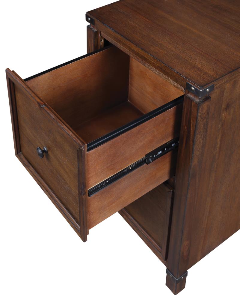 OSP Home Furnishings Baton rouge Brushed Walnut 2-Drawer 19-in File Cabinet