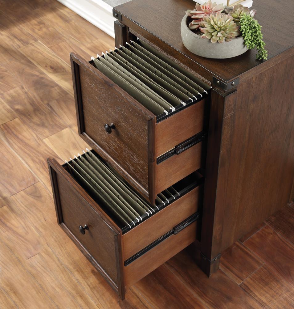 OSP Home Furnishings Baton rouge Brushed Walnut 2-Drawer 19-in File Cabinet