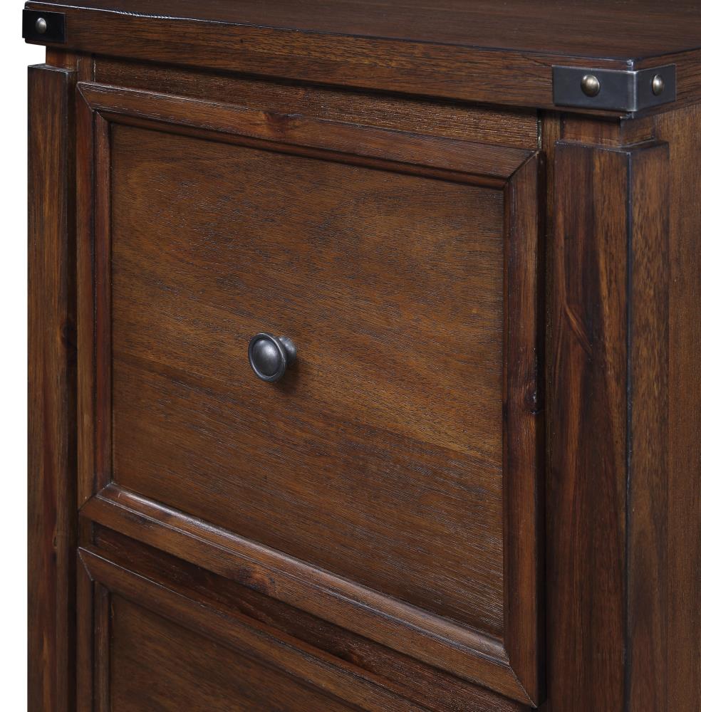 OSP Home Furnishings Baton rouge Brushed Walnut 2-Drawer 19-in File Cabinet