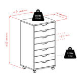 Winsome Wood Halifax White 7-Drawer 19.21-in File Cabinet
