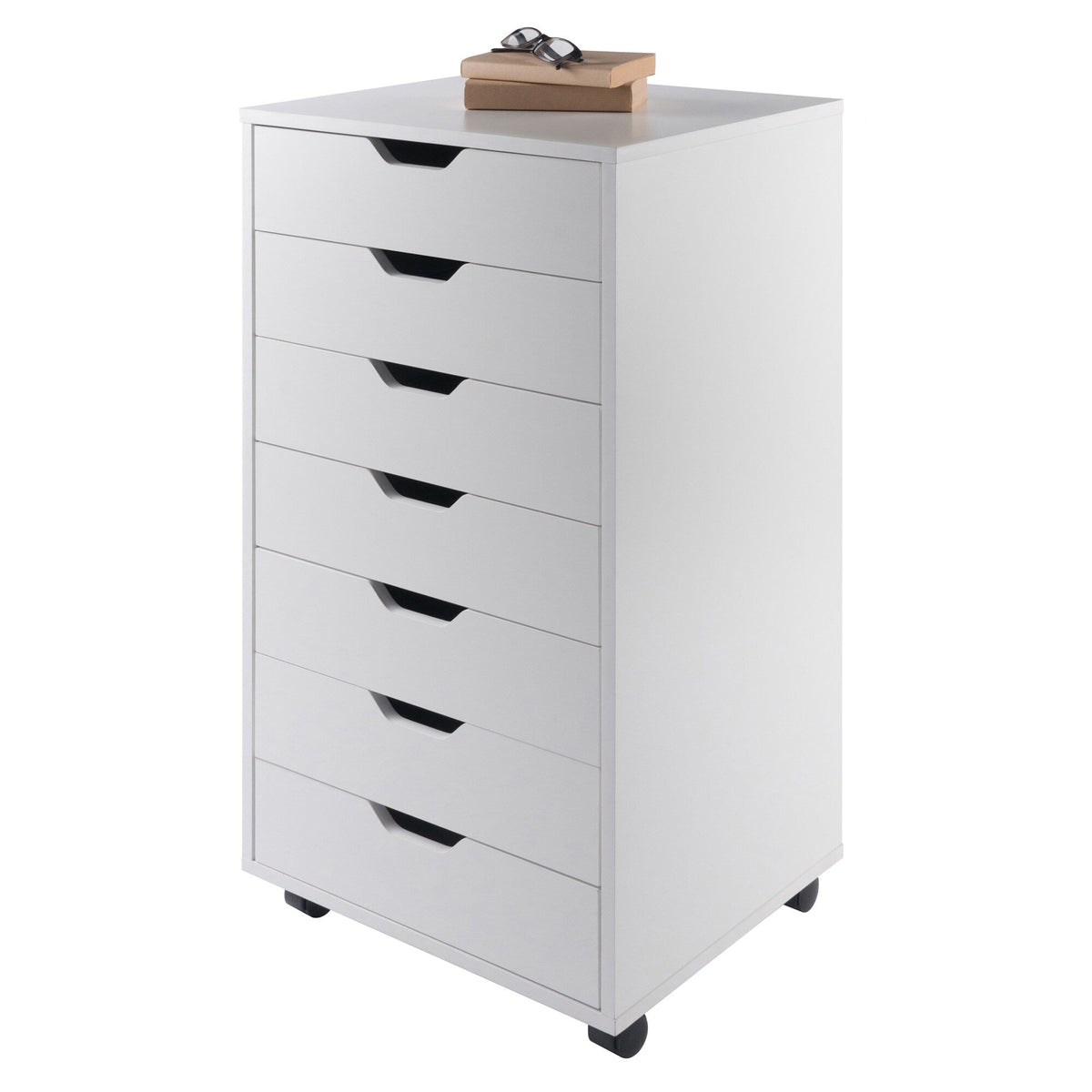 Winsome Wood Halifax White 7-Drawer 19.21-in File Cabinet
