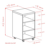 Winsome Wood Kenner Reclaimed Wood and White-Shelf Office Cabinet