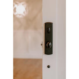 Briona Black Single Cylinder Deadbolt Entry Door Handleset with Santo Mushroom Style Interior Knob - Super Arbor