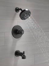 Delta Trinsic Matte Black 1-Handle Bathtub and Shower Faucet
