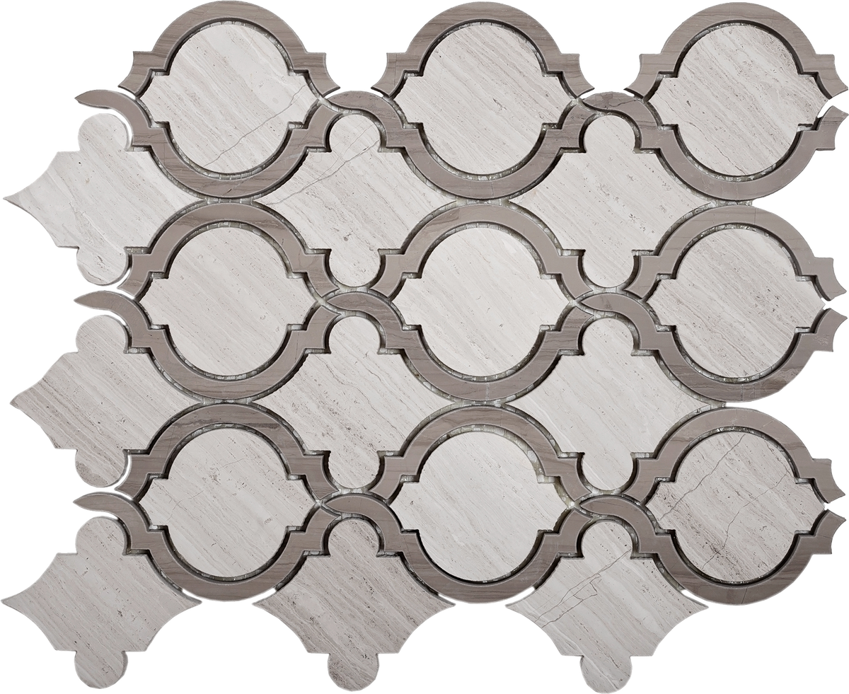 Apollo Tile Grey 12-in x 12-in Polished Natural Stone Marble Honeycomb Wood Look Floor and Wall Tile (5.35-sq. ft/ Carton)