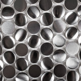 Apollo Tile (Sample) Metal 4-in x 4-in Polished Metal Penny Round Patterned Wall Tile