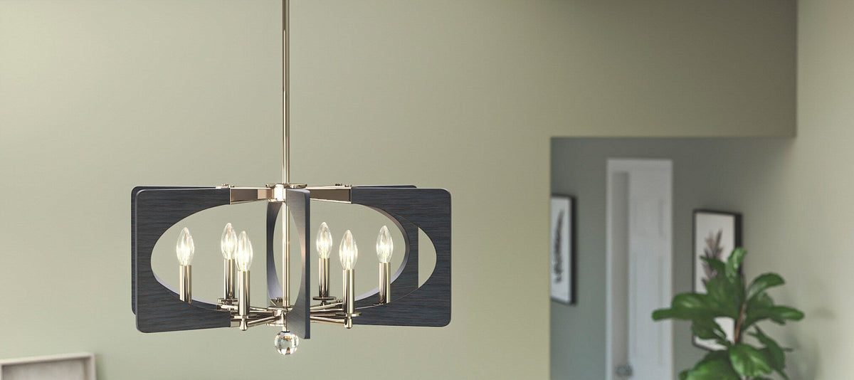 Kichler Alscar 6-Light Polished Nickel Transitional Chandelier