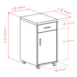 Winsome Wood Kenner Reclaimed Wood and White 1-Shelf Office Cabinet