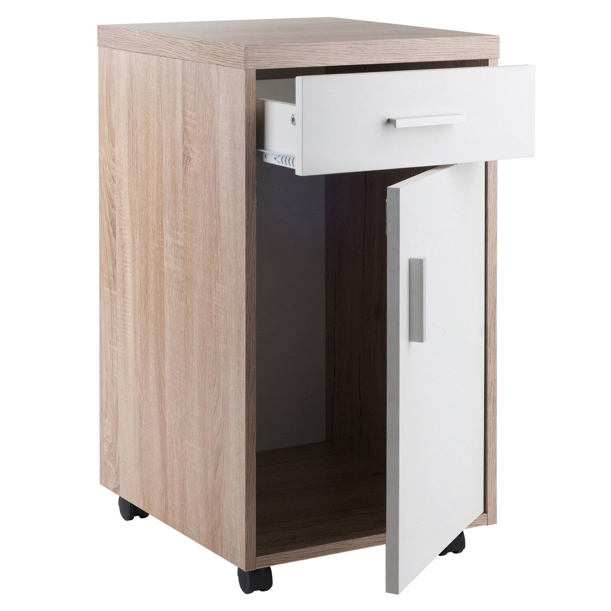 Winsome Wood Kenner Reclaimed Wood and White 1-Shelf Office Cabinet