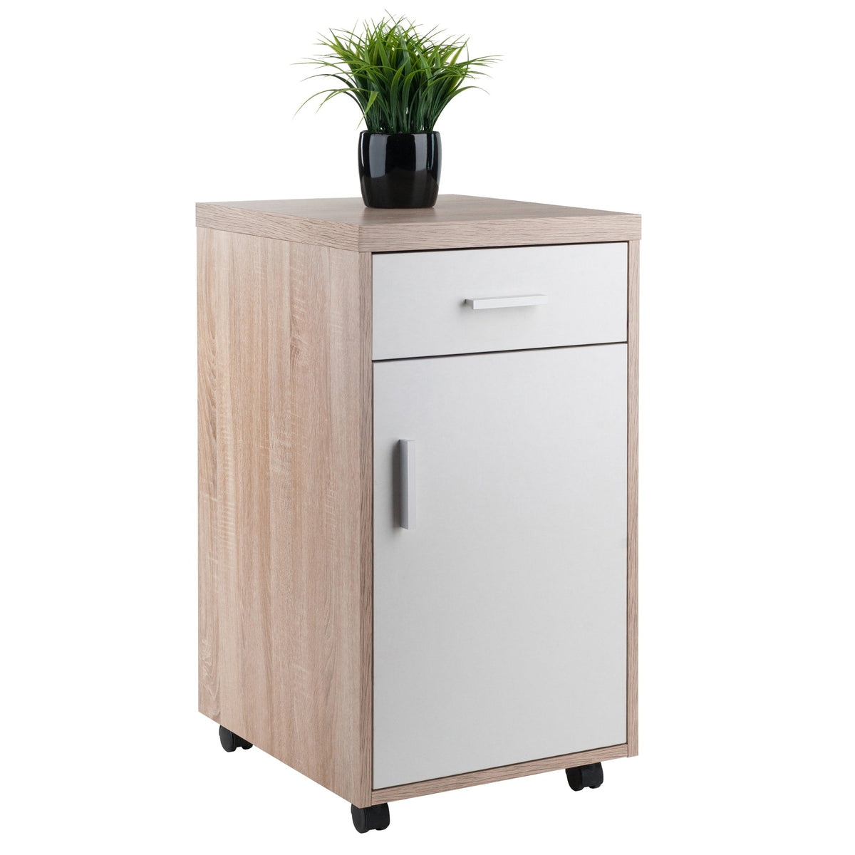 Winsome Wood Kenner Reclaimed Wood and White 1-Shelf Office Cabinet