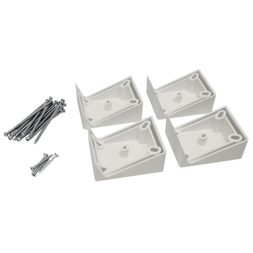 Deckorators 4.5-in x 2-in Contemporary grab and go Gray Composite Angle Adapter (2-Pack)