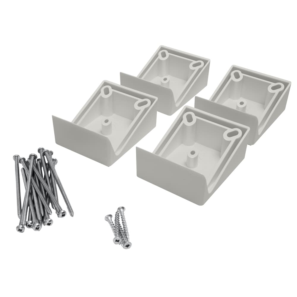 Deckorators 4.5-in x 2-in Contemporary grab and go Gray Composite Angle Adapter (2-Pack)