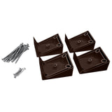 Deckorators 4.5-in x 2-in Contemporary grab and go Brown Composite Angle Adapter (2-Pack)