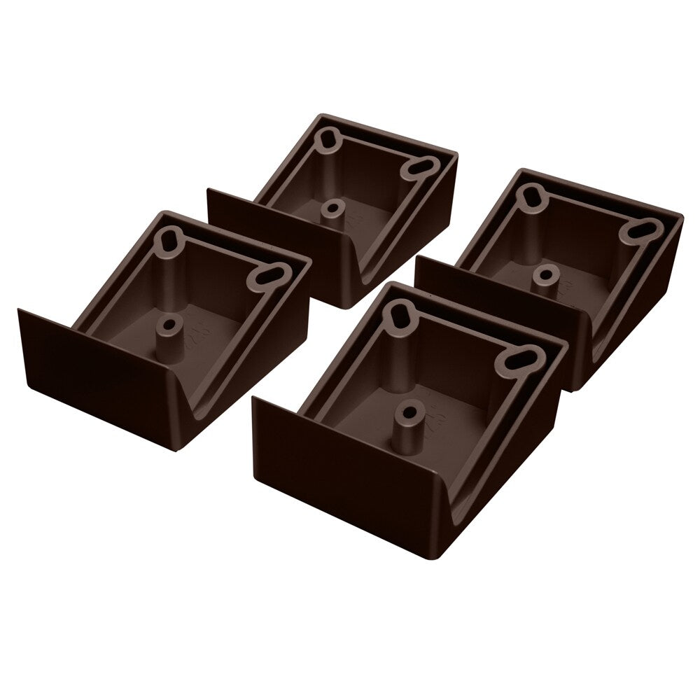 Deckorators 4.5-in x 2-in Contemporary grab and go Brown Composite Angle Adapter (2-Pack)
