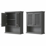 Wyndham Collection Tamara 25-in W x 30-in H x 9-in D Dark Gray Bathroom Wall Cabinet