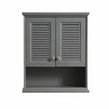 Wyndham Collection Tamara 25-in W x 30-in H x 9-in D Dark Gray Bathroom Wall Cabinet
