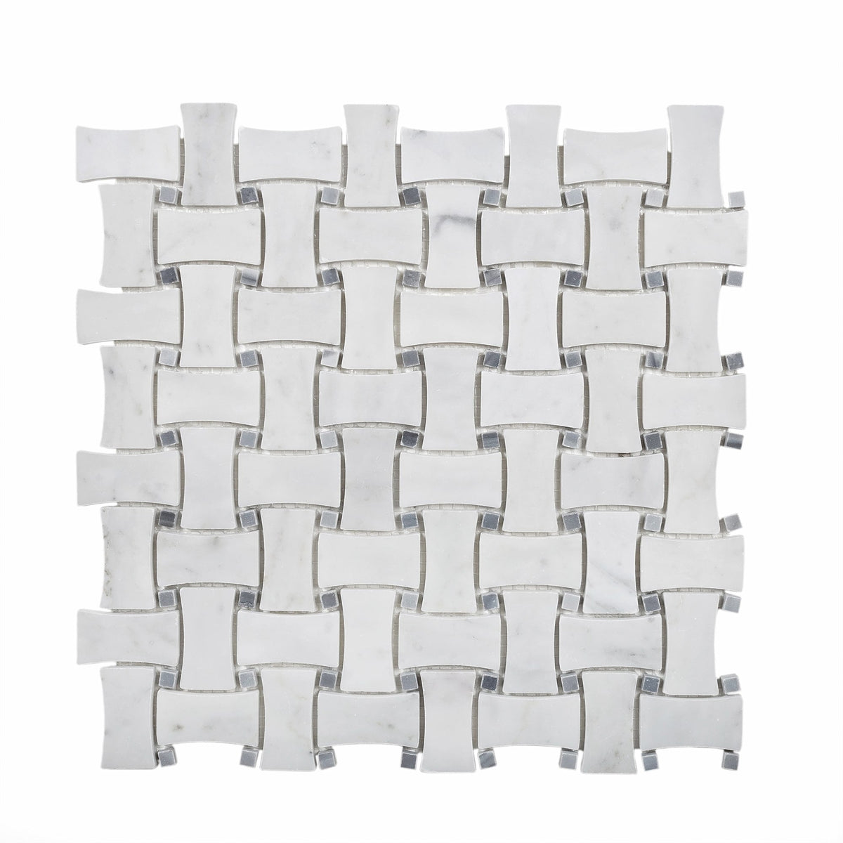 Apollo Tile Gray 12-in x 12-in Polished Natural Stone Marble Basketweave Marble Look Floor and Wall Tile (5-sq. ft/ Carton)