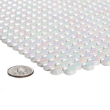 Apollo Tile White 12-in x 13-in Polished Recycled Glass Honeycomb Patterned Wall Tile (11.1-sq. ft/ Carton)
