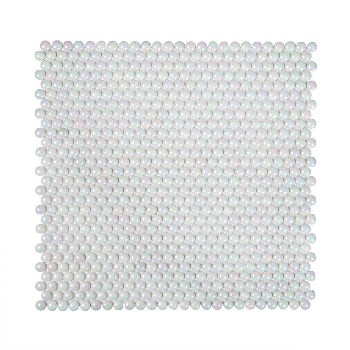 Apollo Tile White 12-in x 13-in Polished Recycled Glass Honeycomb Patterned Wall Tile (11.1-sq. ft/ Carton)