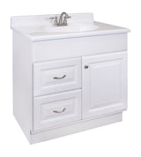 Project Source 36-in White Bathroom Vanity Cabinet (Base Only, Without Top)