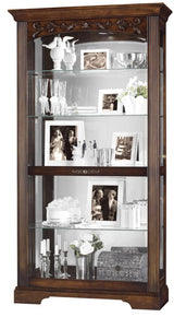 Howard Miller Traditional Hampton Cherry Wood Cherry Curio Cabinet