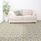 Perfection Floor Tile Geo Collection Azulejo/Satin 20-in x 20-in Water-Resistant Interlocking Luxury Vinyl Flooring, 16.7-sq ft Carton