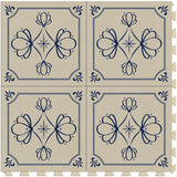 Perfection Floor Tile Geo Collection Azulejo/Satin 20-in x 20-in Water-Resistant Interlocking Luxury Vinyl Flooring, 16.7-sq ft Carton