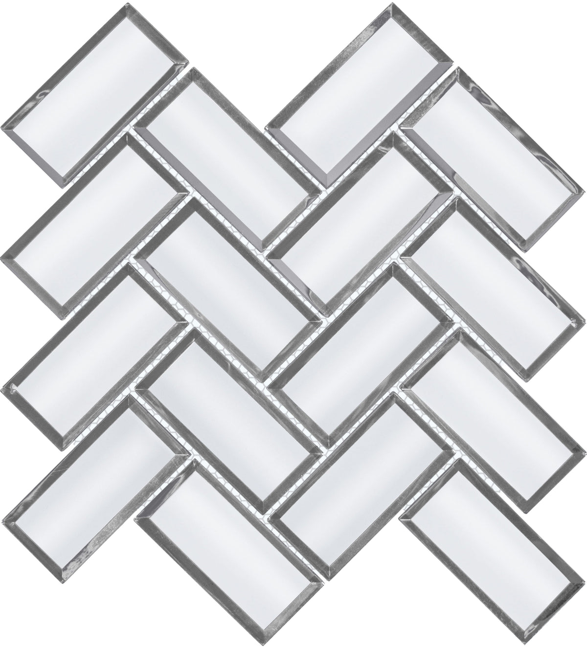Satori Skylight 11-in x 11-in Mirrored Glass Patterned Mosaic Wall Tile (0.85-sq. ft/ Piece)