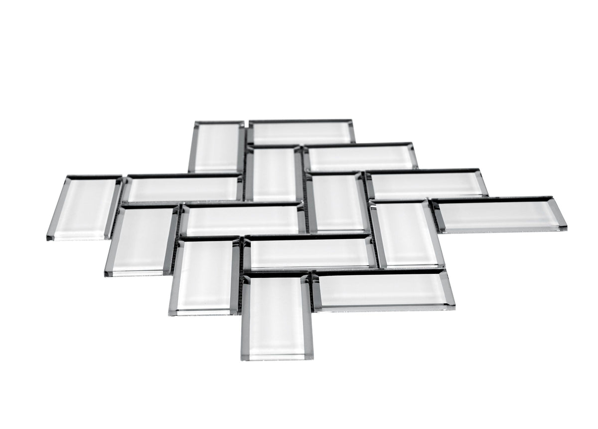Satori Skylight 11-in x 11-in Mirrored Glass Patterned Mosaic Wall Tile (0.85-sq. ft/ Piece)