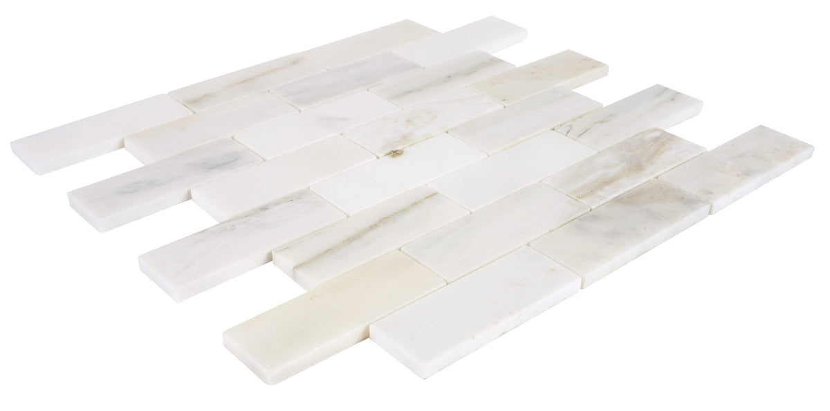 Satori Bianco Perla 12-in x 12-in Polished Natural Stone Look Mosaic Floor and Wall Tile (0.98-sq. ft/ Piece)