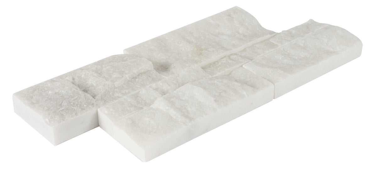 Satori Northern Arctic Ledgestone 6-in x 12-in Natural Stone Quartz Marble-Look Wall Tile (0.48-sq ft per piece)