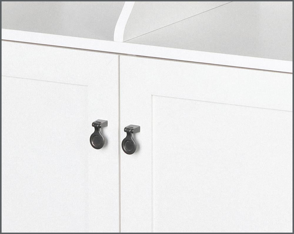 Saint Birch Finley White 2-Shelf Office Cabinet