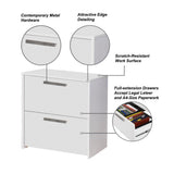 Saint Birch Miami White 2-Drawer 31-in File Cabinet