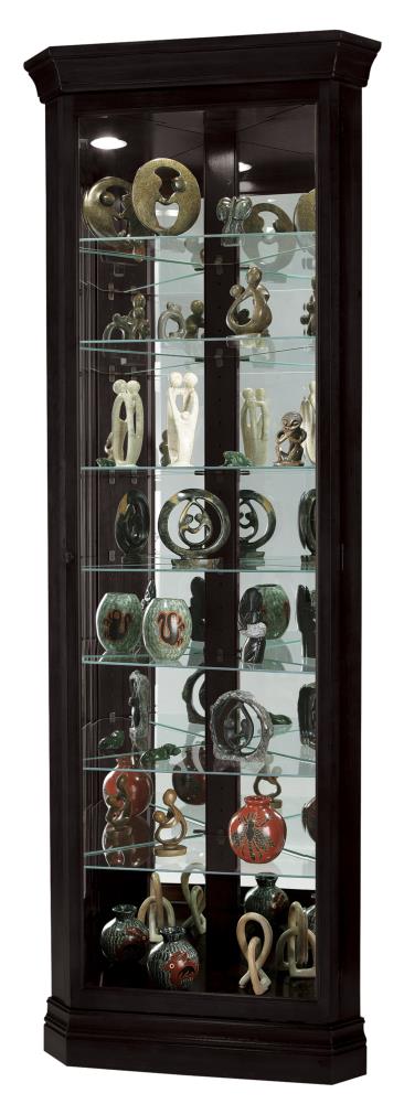 Howard Miller Contemporary/Modern Black Satin Wood Curio Cabinet