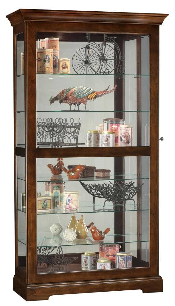 Howard Miller Traditional Cherry Bordeaux Wood Cherry Curio Cabinet